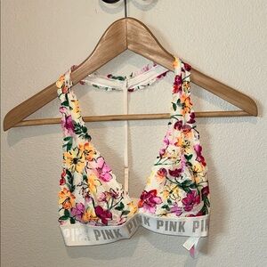 PINK BY VICTORIA SECRET FLORAL BRALETTE SIZE SMALL